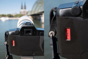 Testaufbau der Kameras am Rheinufer in Köln