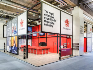 Das Messestandfoto des Architekturfotografen Dirk Baumbach in Köln. Es zeigt einen Messestand auf der Koelnmesse.