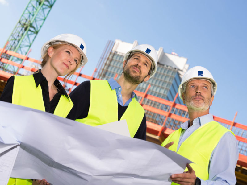Ingenieure des Bauunternehmens in Köln.