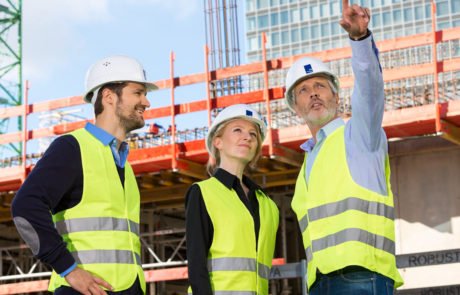 Bauarbeiter Fotografie auf der Baustelle in Köln