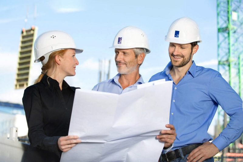 Businessfotografie Baustellen Foto von Bauingenieuren