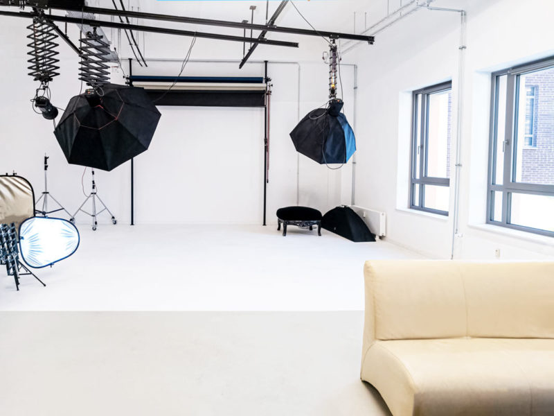Foto des Innenraums, des Kölner Fotostudios