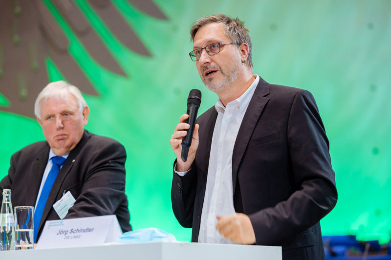 Pressefotografie des Politikers Jörg Schindler, Die Linke