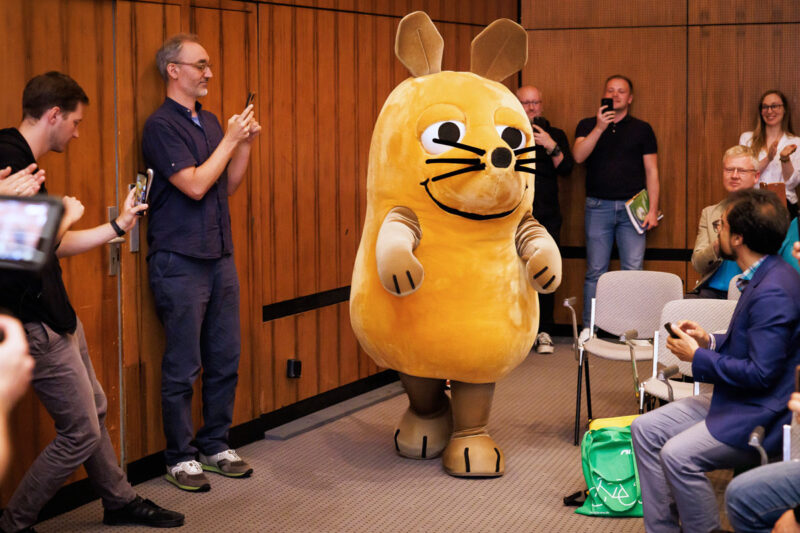 Ein Foto der Maus vom WDR in Köln. Auftritt beim Kongress in Köln.