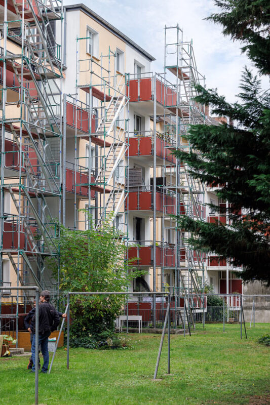 Baustellenfoto, aufgenommen in Nordrhein Westfalen. Eine Foto Dokumentation des Architekturfotografen für Baustellen.