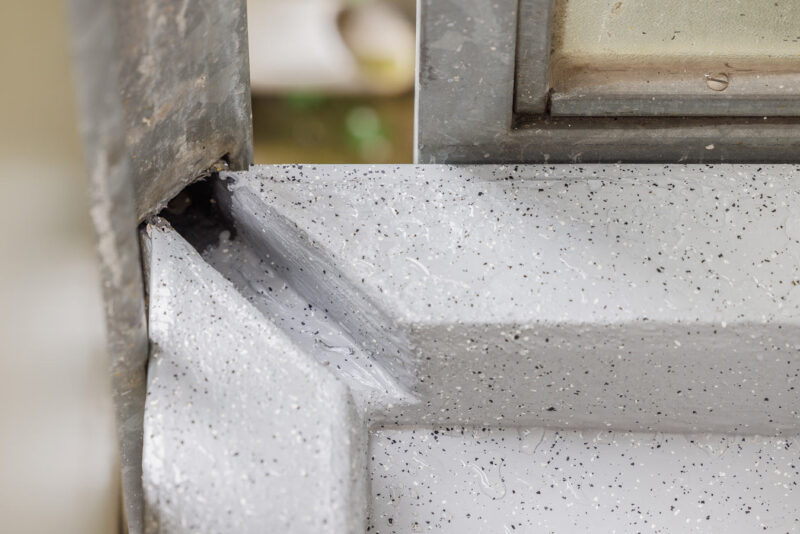Detailaufnahmen auf der Baustelle, die nach der Sanierung gemacht wurden.