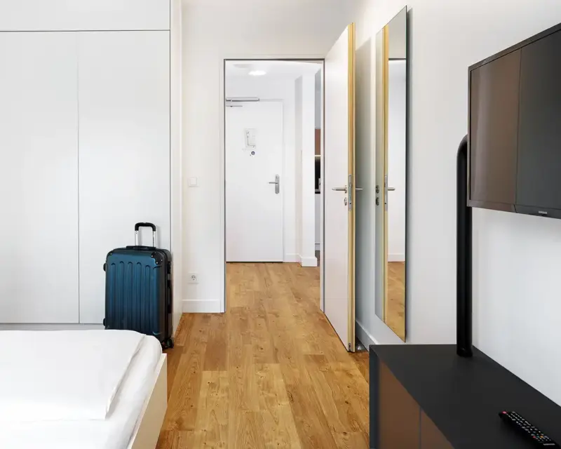 Raumfotografie für ein Hotel in Köln. Fotograf: Dirk Baumbach.