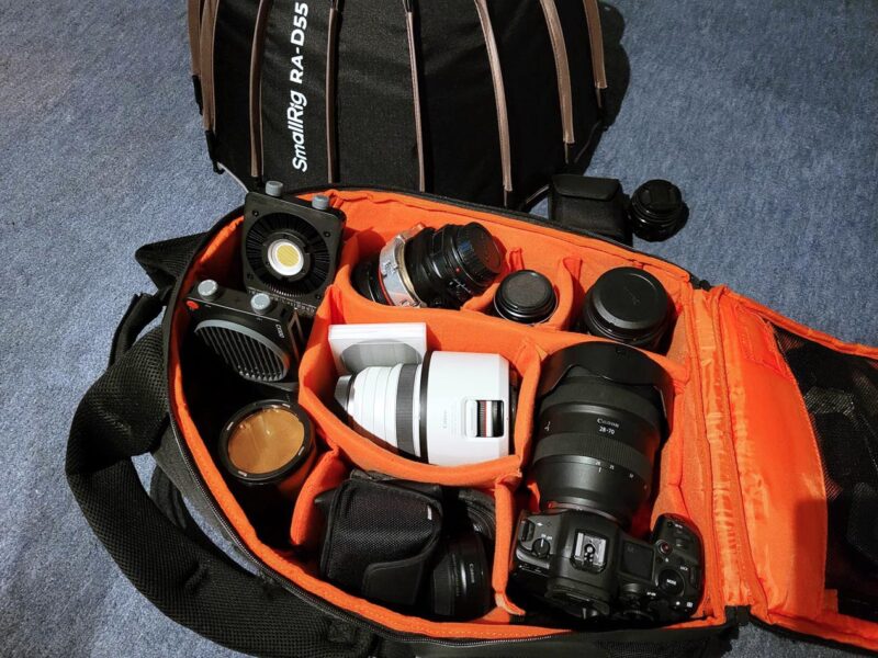 Foto Tasche des Fotografen für kleine Business Fotoshootings und kleine Events.