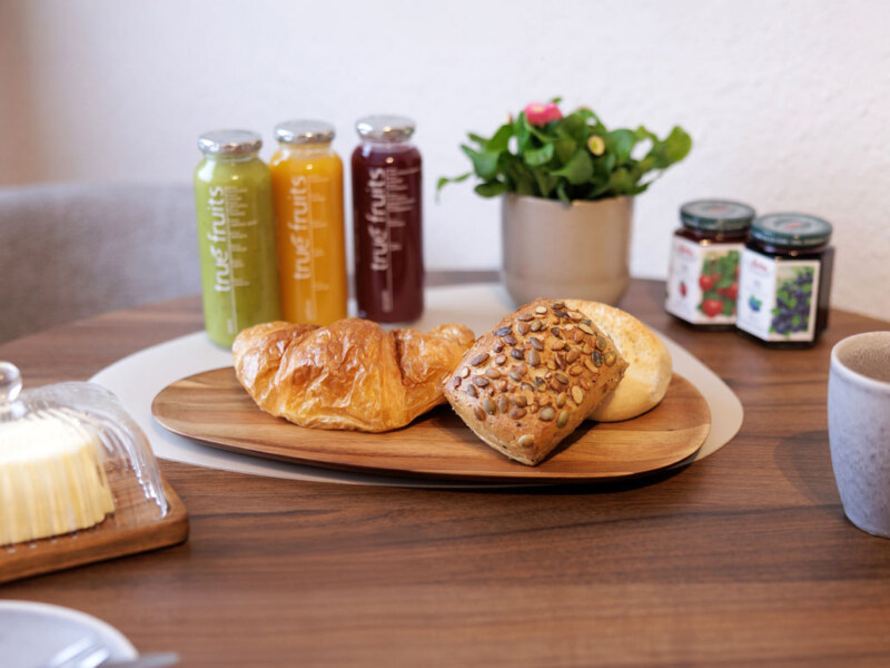 Frühstück Foto für Werbung auf Ferienportalen.