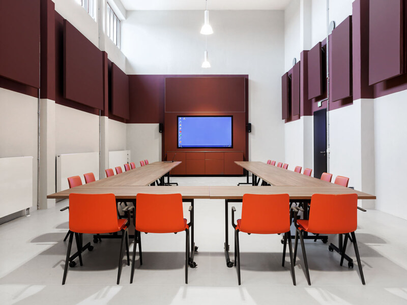 Raum Fotografie eines Besprechungsraum. Interieur Fotografie für eine Tagungs-Location, Hotel.