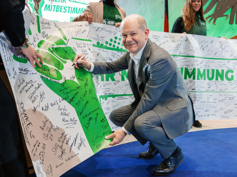 Pressefotografie des ehemaligen Bundeskanzlers Olaf Scholz. Pressefotograf in Aachen für Events mieten.