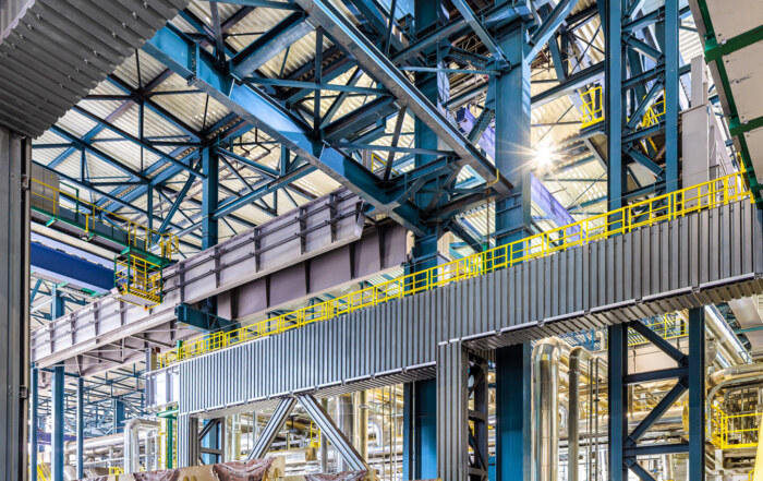 Architekturfotograf die Industriehallen Fotografie. Das Foto zeigt eine Industriehalle und die besondere Stahlkonstruktion von Pichler Projects. Copyrights: Industrie und Architektur Fotograf Dirk Baumbach.