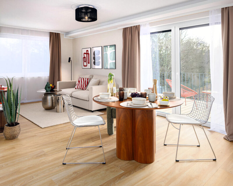 Das Foto einer Ferienwohnung in Köln. Copyright: Fotograf für Interieur und Architektur, Dirk Baumbach.