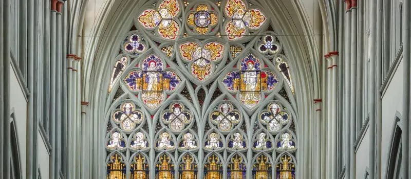 Panorama Aufnahme mit besonderer Perspektive. Ein Foto des Kirchenfotografen Dirk Baumbach.
