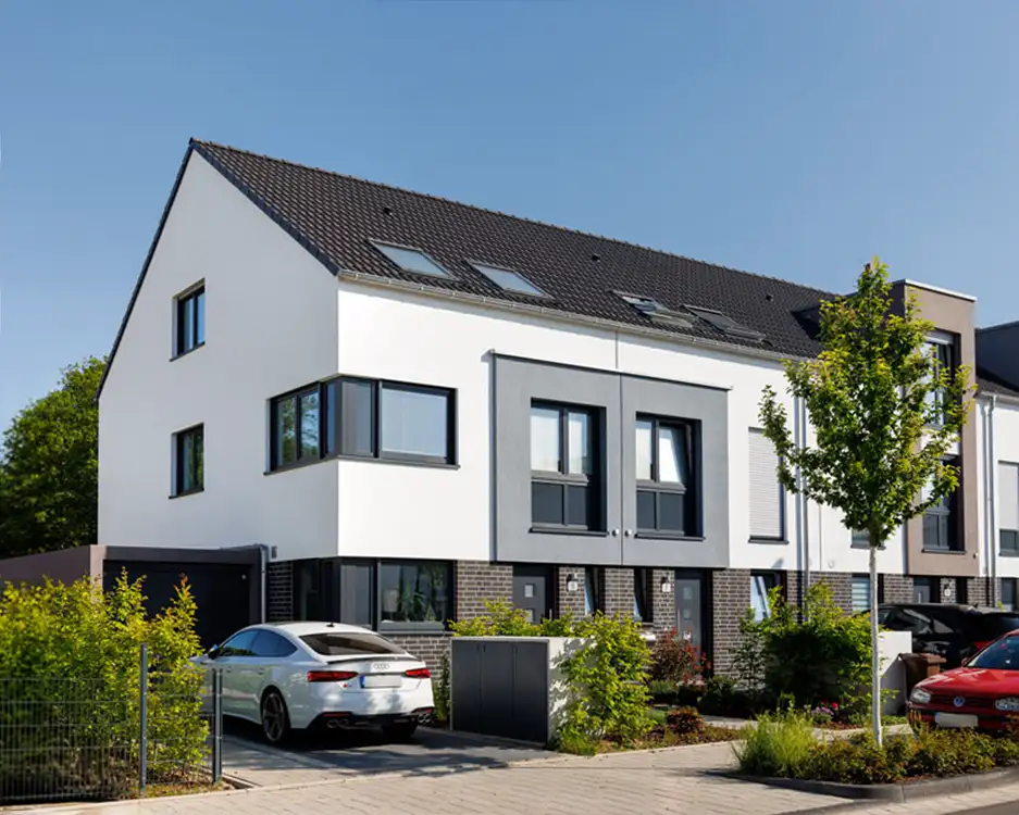 Ein Wohnhaus der Dornieden Gruppe. Das Foto wurde in einem Baugebiet in Köln aufgenommen. Copyrights: Architekturfotografie Baumbach.